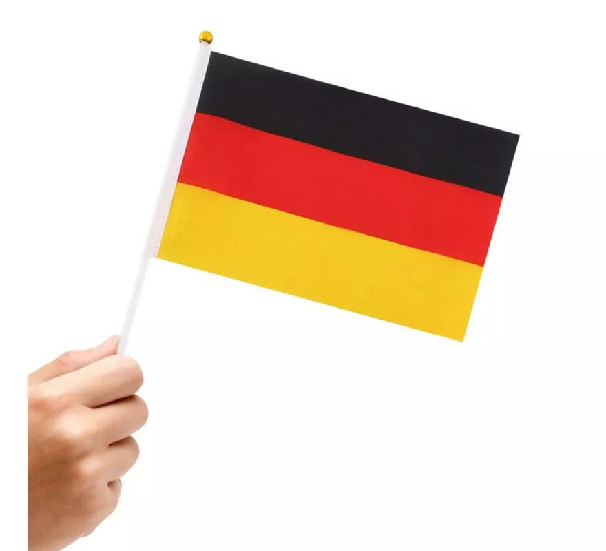 Translation missing: fr.Banderín de Alemania con Mango de 14x21 cm