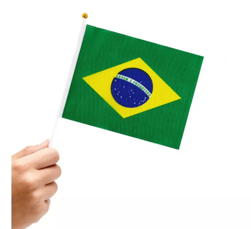 Translation missing: fr.Banderín de Brasil con Mango de 14x21 cm
