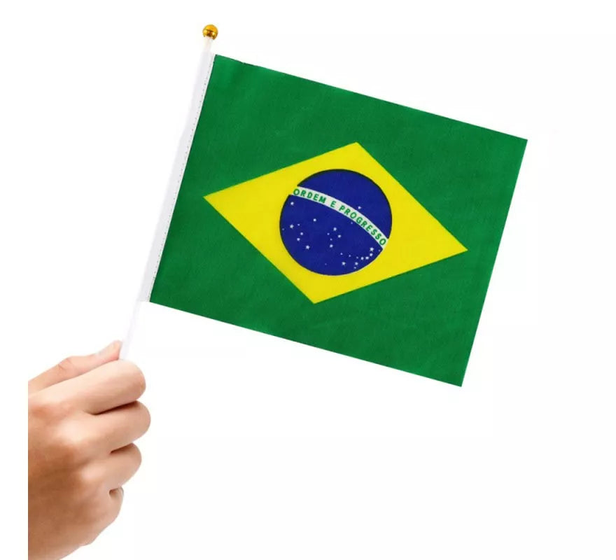 Translation missing: fr.Banderín de Brasil con Mango de 20x30 cm