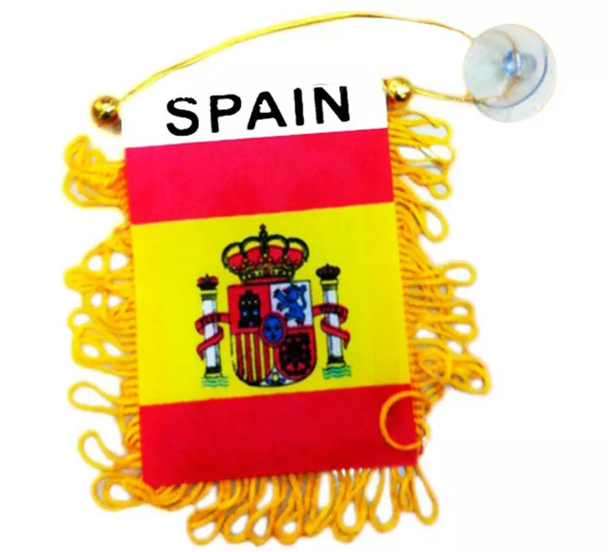Translation missing: fr.Banderín de España con ventosa de 8x12 cm
