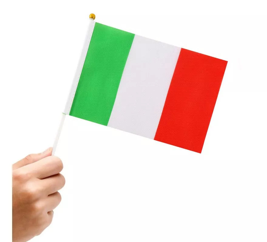 Translation missing: fr.Banderín de Italia con Mango de 14x21 cm