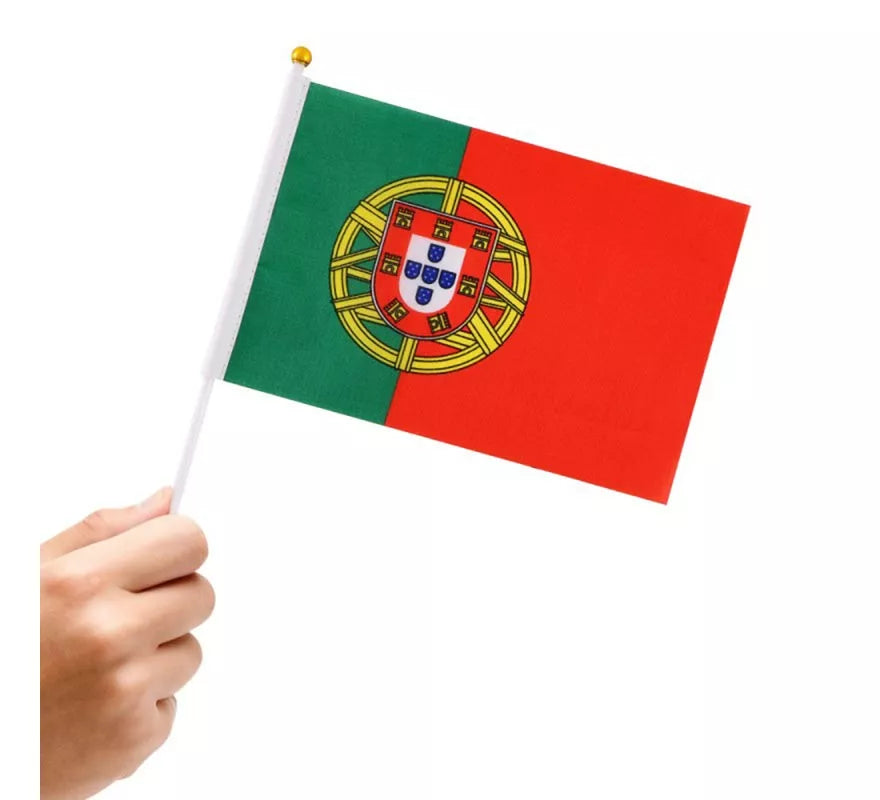 Translation missing: fr.Banderín de Portugal con Mango de 20x30 cm