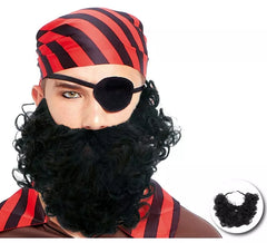 Barbe De Pirate Bouclée Noire
