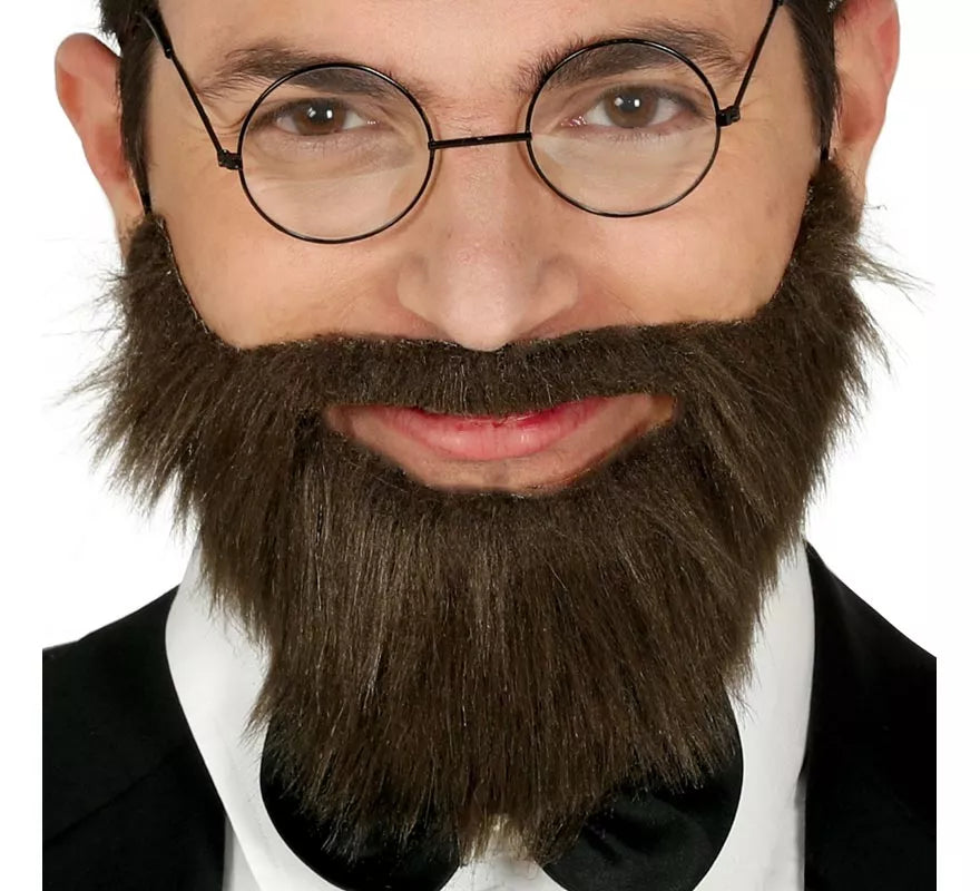 Translation missing: fr.Barba y Bigote Castaña con Goma Elástica