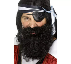 Barbe et Moustache Noire de Pirate