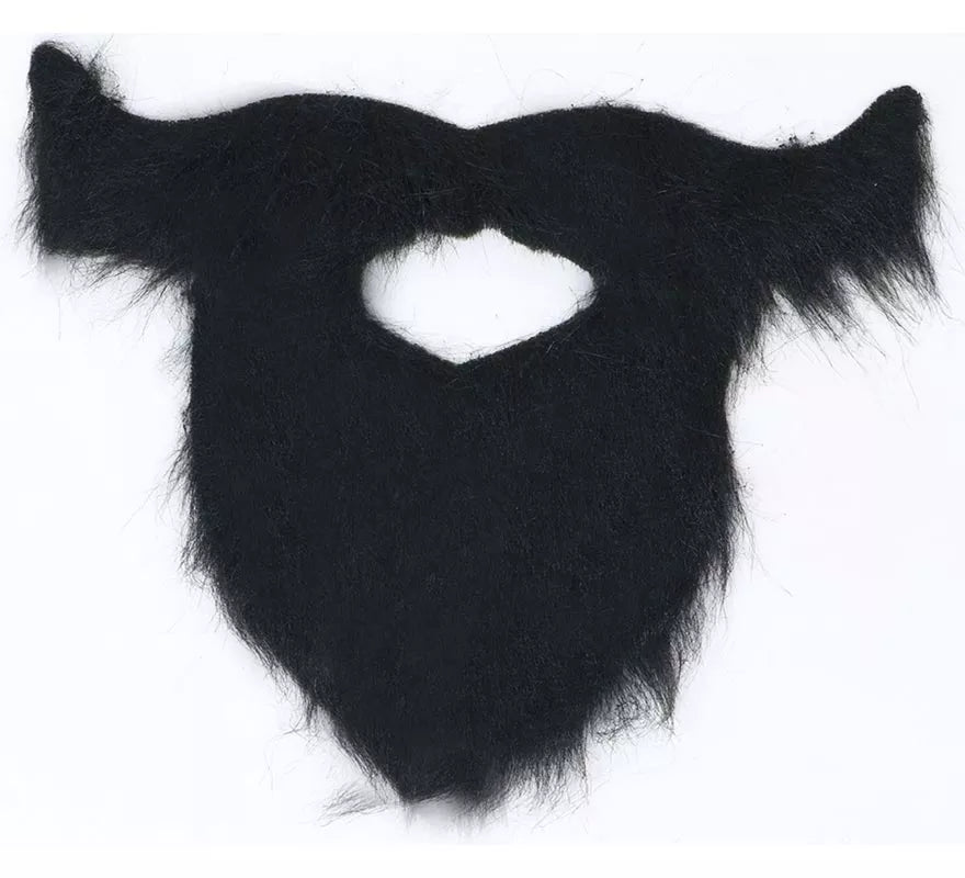 Translation missing: fr.Barba y Bigote Negro con Adhesivo