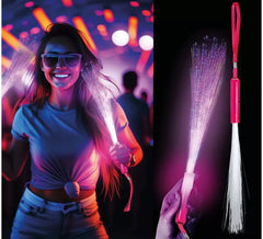 Bâton à fibre optique LED de 25 cm, couleurs assorties
