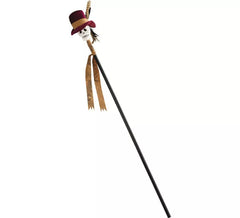 Bâton de Vaudou Noir avec Tête de Mort 112 cm