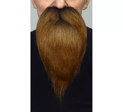 Moustache à la barbe brune