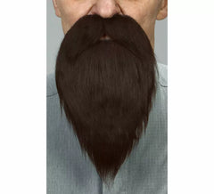 Moustache à la barbe brune