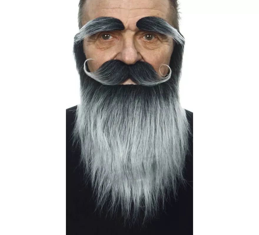 Translation missing: fr.Bigote con Barba y Cejas canoso