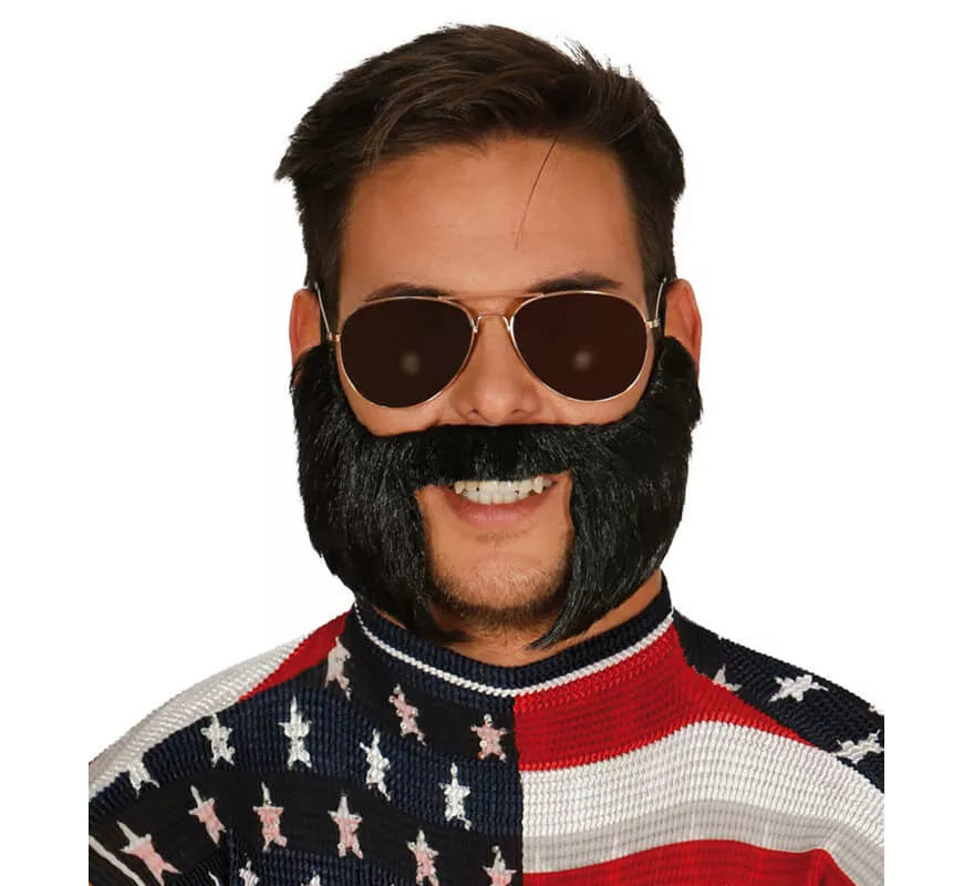 Translation missing: fr.Bigote con patillas extra grandes de rockero