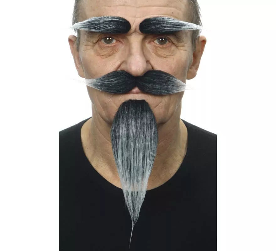 Translation missing: fr.Bigote con Perilla y Cejas canoso