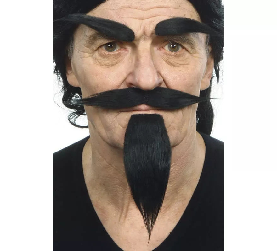 Translation missing: fr.Bigote con Perilla y Cejas negro