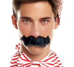 Grosse moustache noire touffue