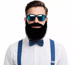 Moustache et barbe hipster