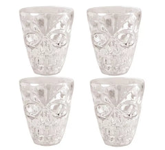 Pack de 4 Verre Squelette Shot 5,5 cm