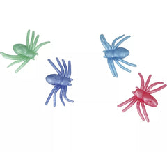 Blister de 4 araignées en silicone 4x7 cm