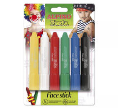 Blister de 6 Alpino Face Stick Couleurs Assorties