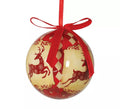 Blíster de 6 Bolas Decoración Ciervo o Reno 60 mm