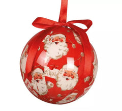 Blister de 6 Boules Décoration Père Noël Rouge 60 mm