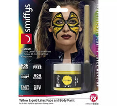 Blister en latex liquide jaune fluorescent avec applicateur