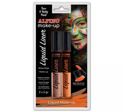 Blister de Traceur de Maquillage Liquide Orange et Marron (2 unités de 6 g)