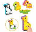 Bloques de Puzzles de Figuras del Zoo con Sonido