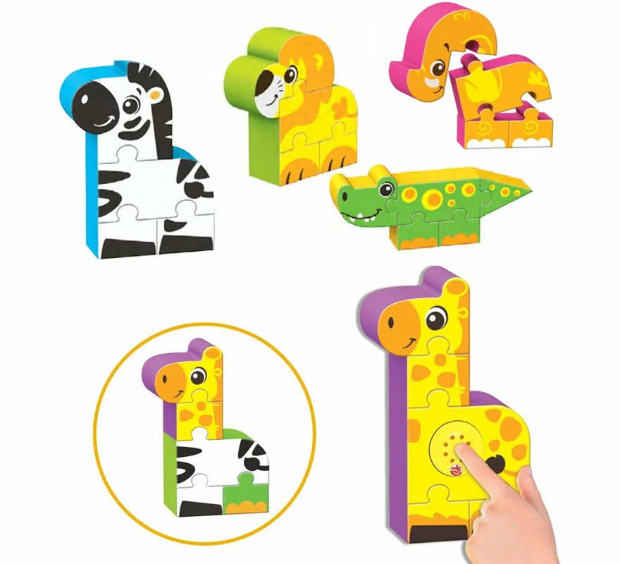 Translation missing: fr.Bloques de Puzzles de Figuras del Zoo con Sonido