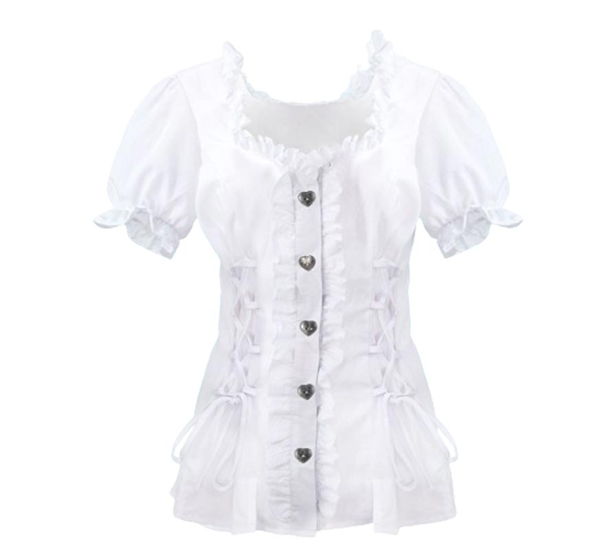 Translation missing: fr.Blusa Vaquera o Bávara blanca para mujer