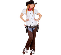 Blouse en denim blanc ou bavaroise pour femme