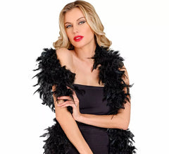 Boa en plumes noires de 1,80 m et 50 g