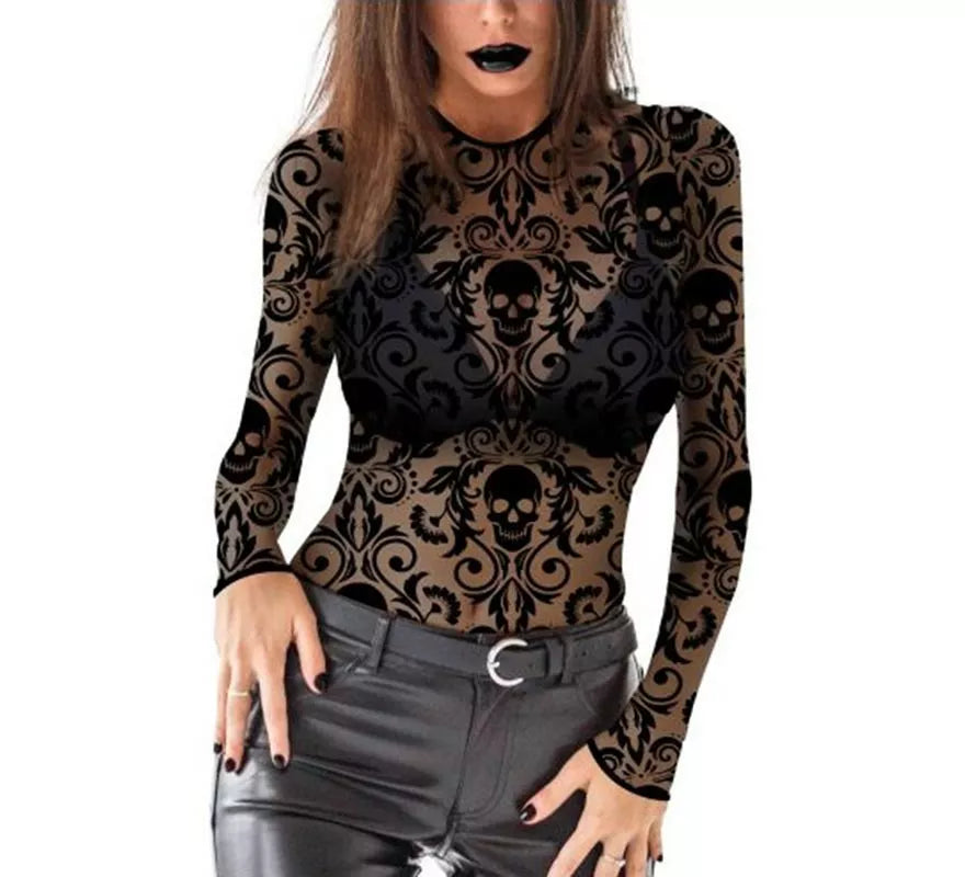 Translation missing: fr.Body Calado Calaveras para mujer