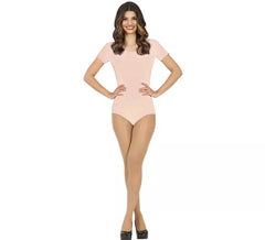 Body ou maillot manches courtes beige pour femme