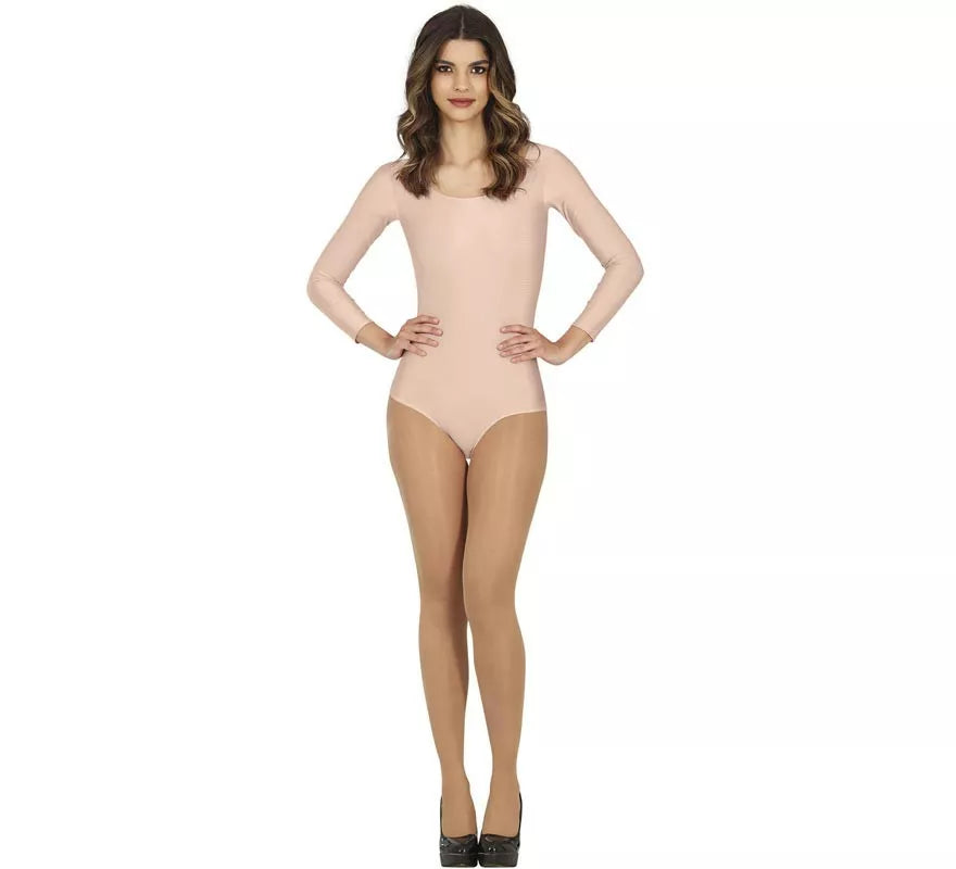 Translation missing: es.Body o Maillot Beige manga larga para mujer