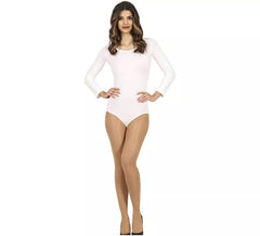 Body ou maillot blanc à manches longues pour femme