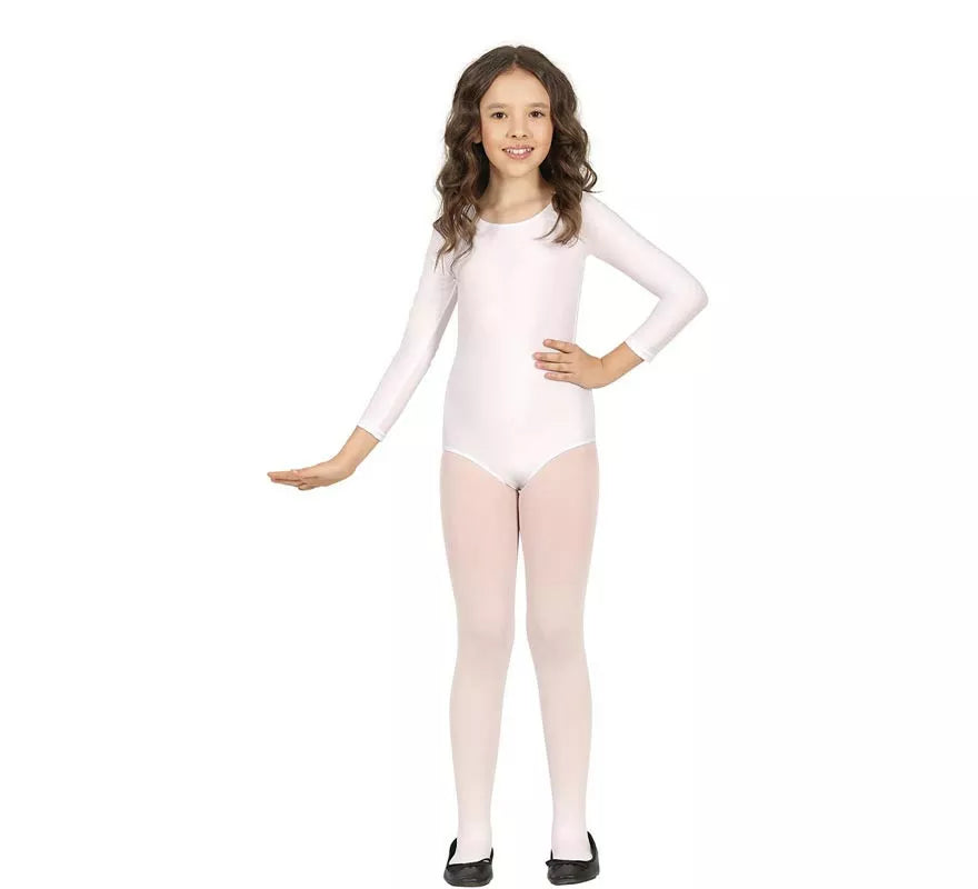 Translation missing: fr.Body o Maillot Blanco manga larga para niños