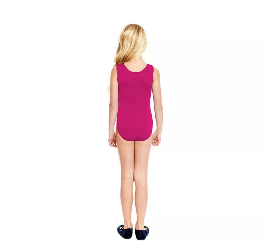 Translation missing: fr.Body o Maillot con tirante ancho fucsia para niña