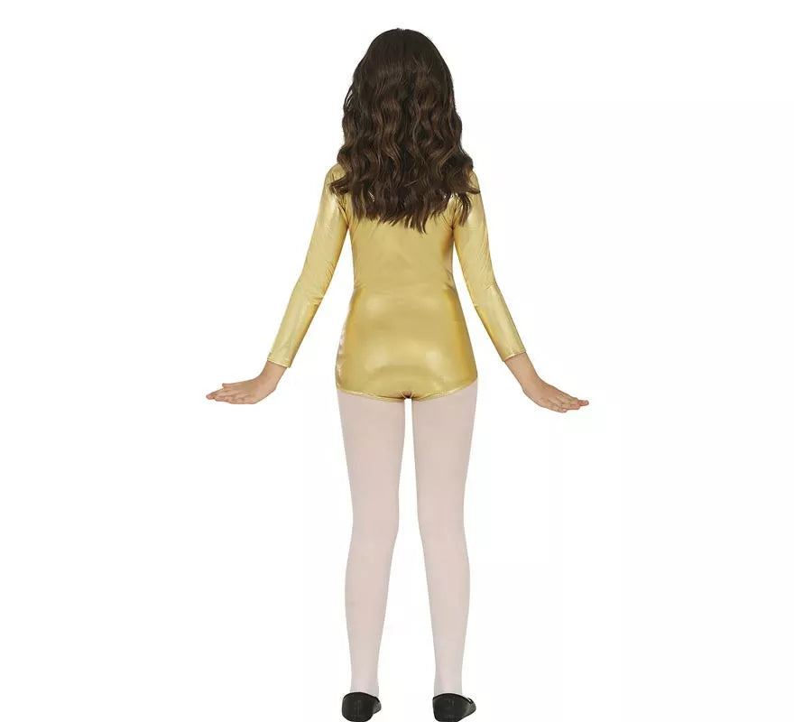 Translation missing: fr.Body o Maillot Oro Metalizado manga larga para niños