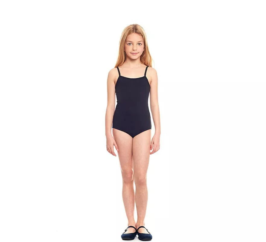 Translation missing: fr.Body o Maillot Punto con tirantes negro para niña