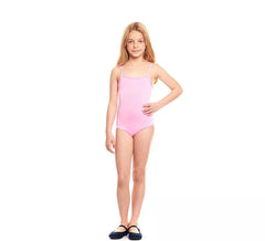 Body ou justaucorps tricoté à bretelles roses pour fille