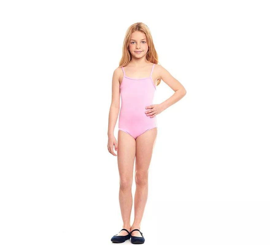 Translation missing: fr.Body o Maillot Punto con tirantes rosa para niña