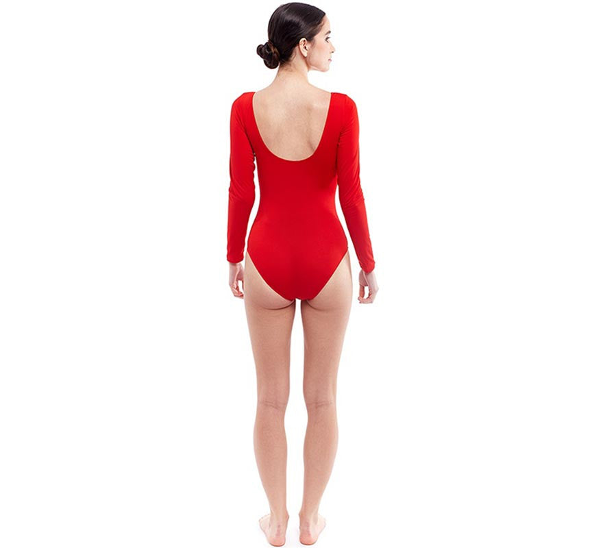 Translation missing: fr.Body o Maillot rojo manga larga para mujer