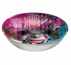 Bol en plastique Arlequin dangereux de 32 cm