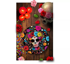 Bol Catrina en plastique coloré 32 cm