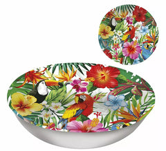 Bol hawaïen en plastique 32 cm