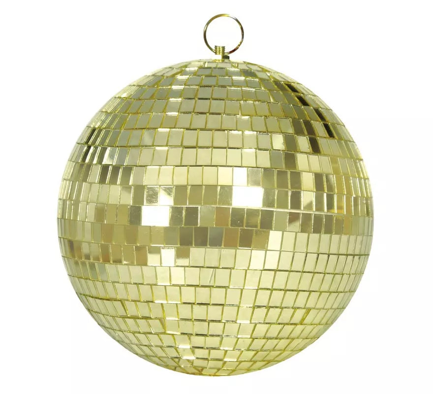 Translation missing: fr.Bola Espejos Discoteca dorado de los años 70 de 20 cm