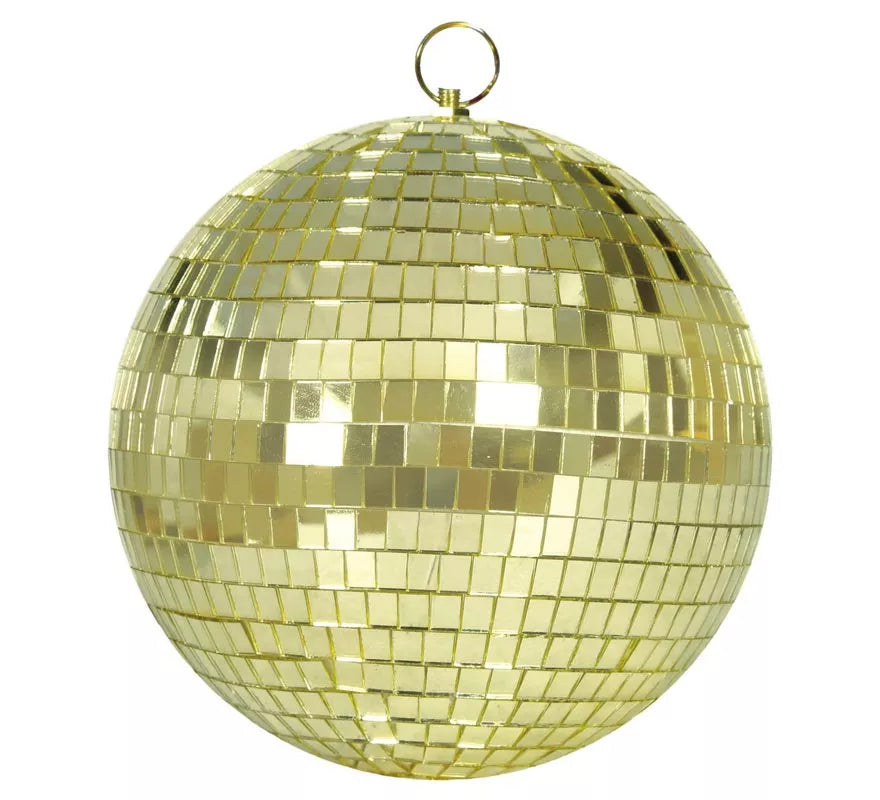 Translation missing: fr.Bola Espejos Discoteca dorado de los años 70 de 30 cm