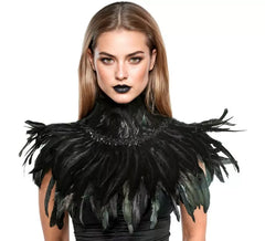 Boléro à plumes noires