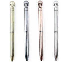 Stylo squelette chromé